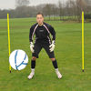 into the line of the ball